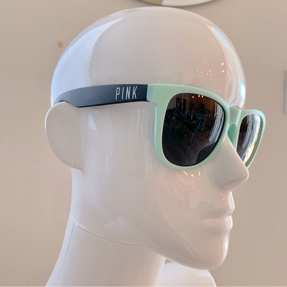PINK Victoria's Secret Accessories - VS PINK Mint Blue Green Black VS Pink Wayfarer Sunglasses